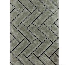 Modern Sliver Geometric Hall Mat